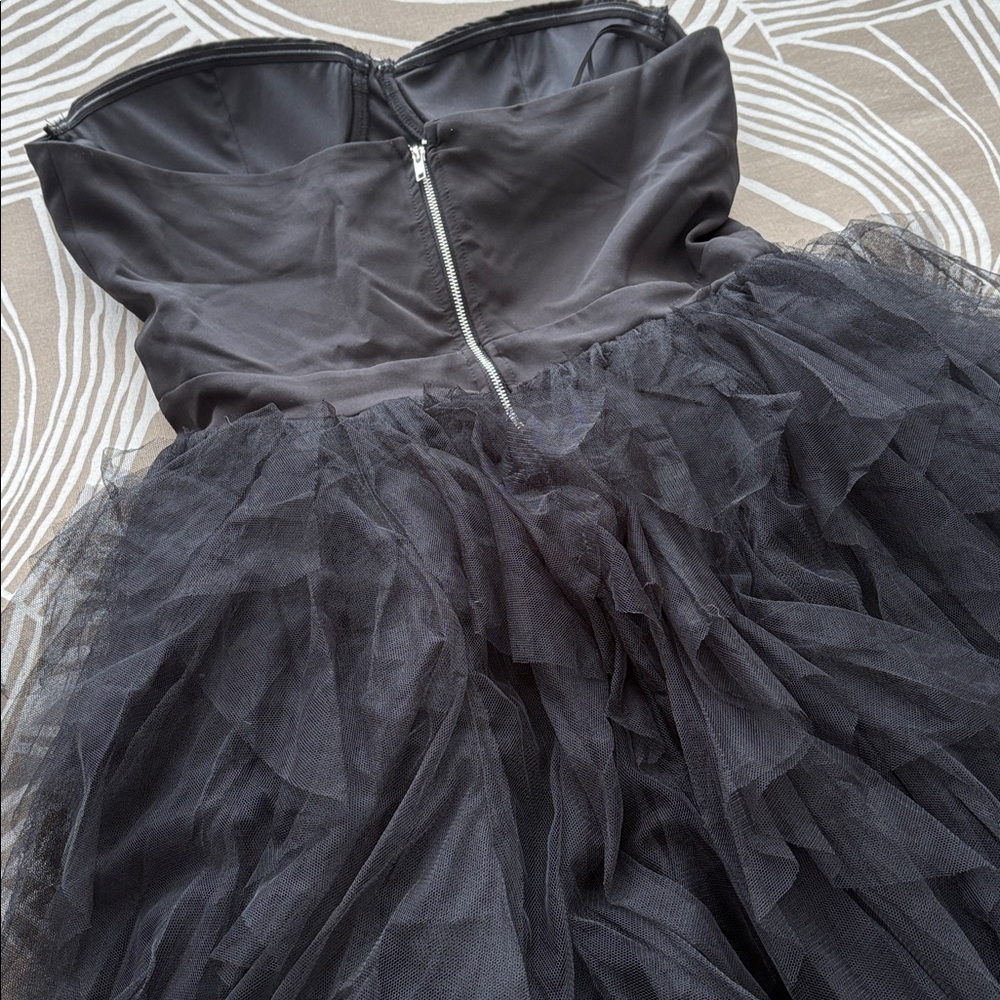 BLITHE LA black strapless tulle dress with rhinestones - Picture 7 of 12